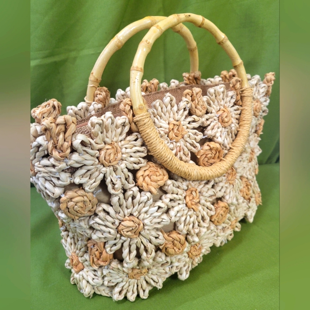 Vintage Capelli Floral Woven Purse